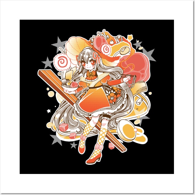 Ramen Girl Wall Art by CoinboxTees